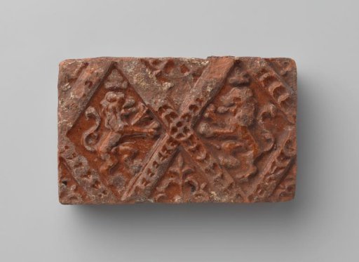 Fireplace with a Representation of Two Climbing Lions