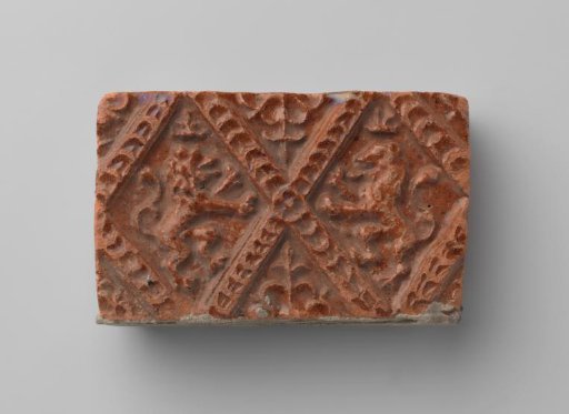Fireplace with a Representation of Two Climbing Lions