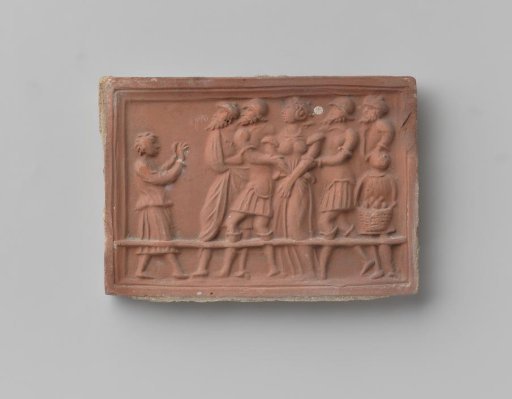 Fireplace with a representation of the condemned Susanna, whom Daniel approaches