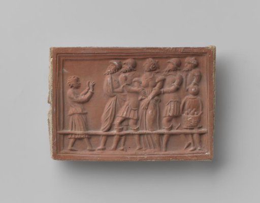 Fireplace with a depiction of the condemned Susanna, whom Daniel meets