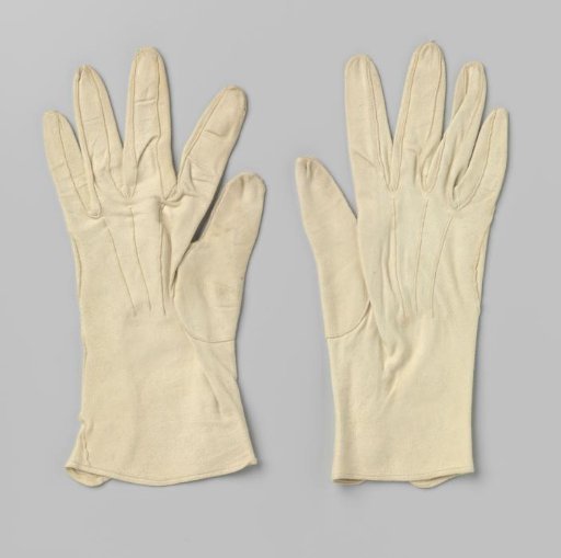 Glove of white kid leather