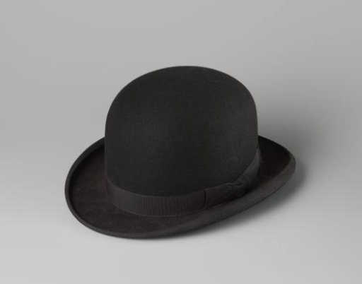 Bowler hat of black felt