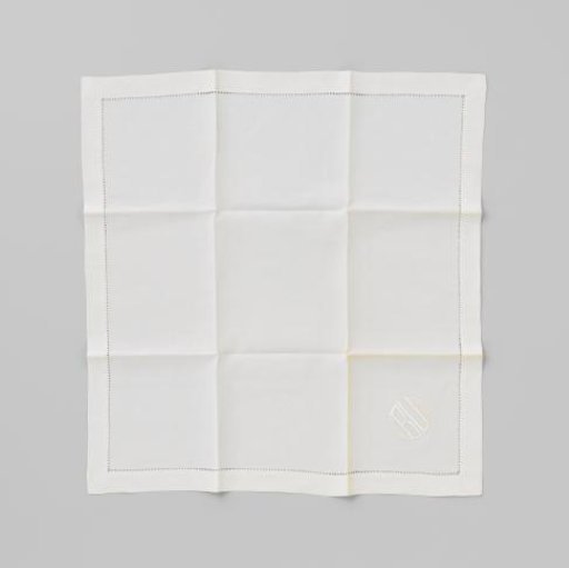 Linen Napkin with the Embroidered Initials BU