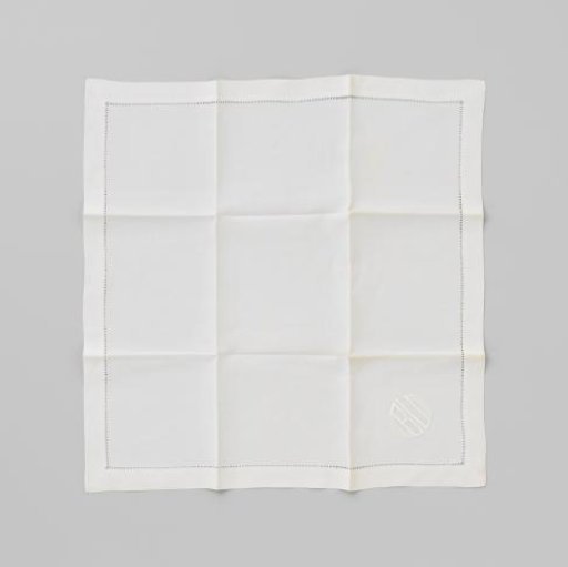 Linen Napkin with the Embroidered Initials BU