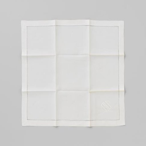 Linen Napkin with the Embroidered Initials BU