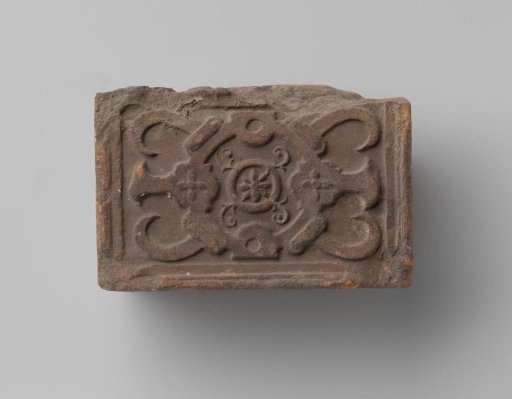 Fireplace with a Cartouche of Scrollwork
