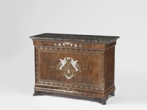 Secretary, commode and table