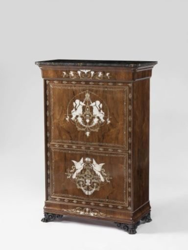 Secretary, commode and table