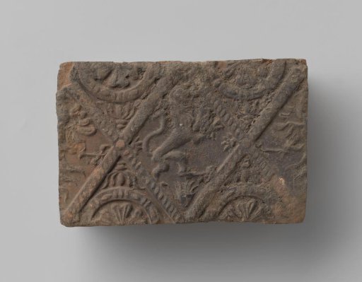 Fireplace with a Climbing Lion