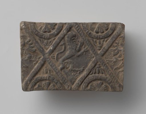 Fireplace with a Climbing Lion