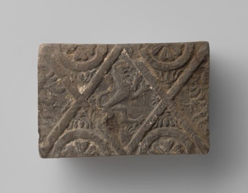 Fireplace with a Climbing Lion