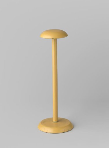 Hat stand of light yellow painted wood