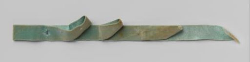 Velvet ribbon, sewn together in two loops, light blue