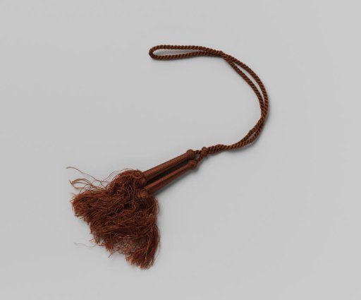 Cord of brown silk with two tassels