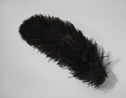 Ostrich feathers, black, two pieces tied together