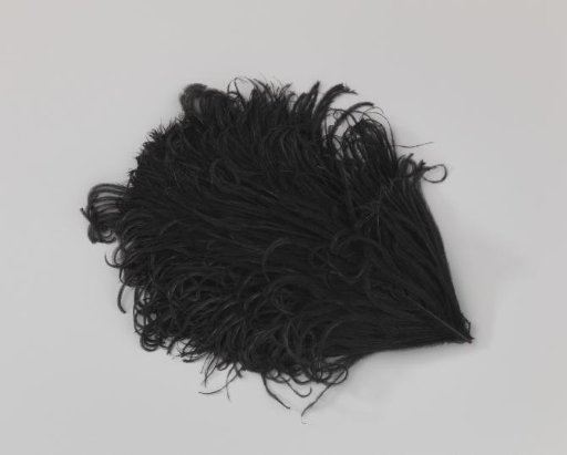 Ostrich feathers, black, broken into four pieces