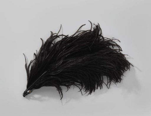 Tuft of ostrich feathers, black