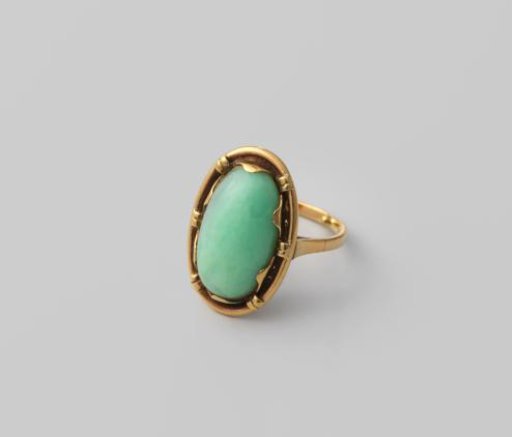 Gold ring with amazonite