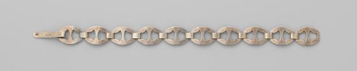 Silver bracelet 'Linked buckle'