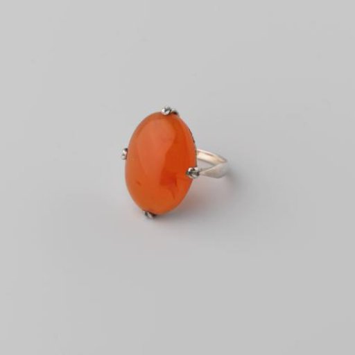 Silver ring with carnelian