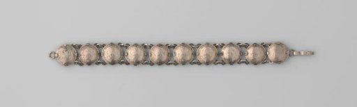 Silver bracelet made of hammered Dutch ducats