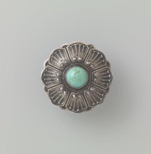 Silver Brooch with Turquoise