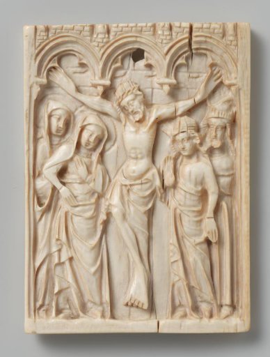 Writing Tablet with the Crucifixion with the Virgin, St John, a Jew and a Woman