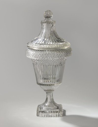 The lid of a cooling vase on a foot