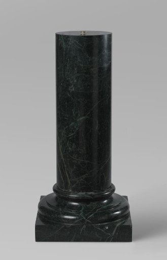 Basement of dark green marble
