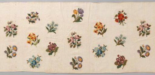 Patterned Upholstery Fabric with Embroidery