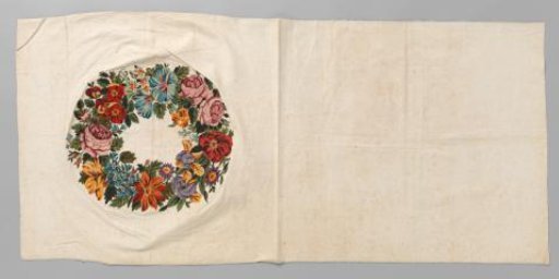Patterned upholstery fabric with embroidery