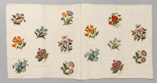 Patterned Upholstery Fabric with Embroidery