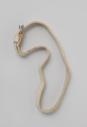 Belt of white leather