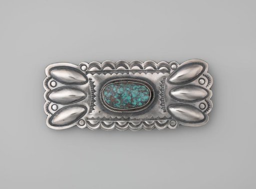 Silver Brooch with Turquoise