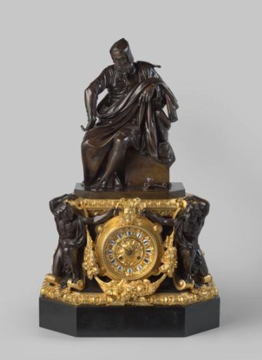 Cartouche with young satyrs and cornucopias