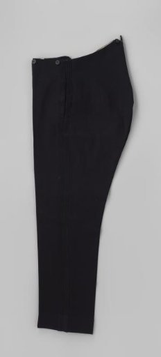 Long black trousers with light lining