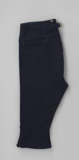Dark blue rowing breeches of knitted fabric by Jan Six