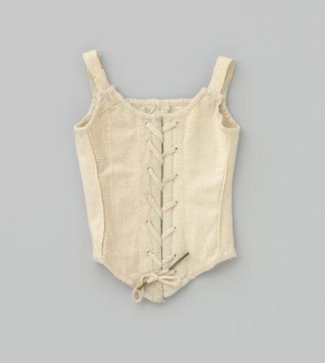 Corset with lacing of white cotton
