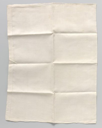 Plain white napkin