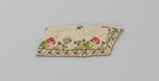 Fragment with floral embroidery
