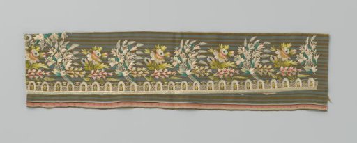 Fragment with floral embroidery