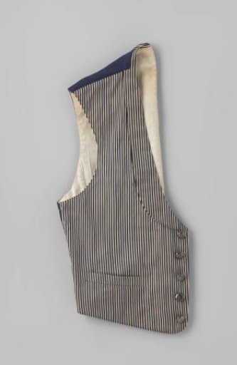 Blue and white striped waistcoat