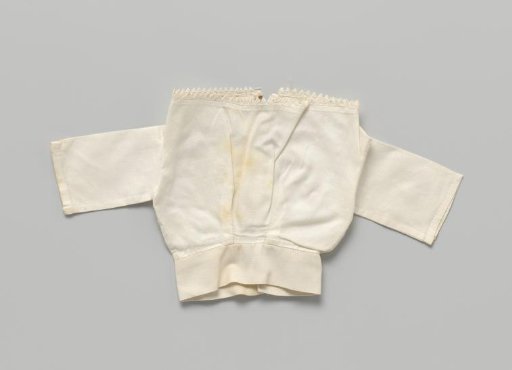 White bodice with standing collar
