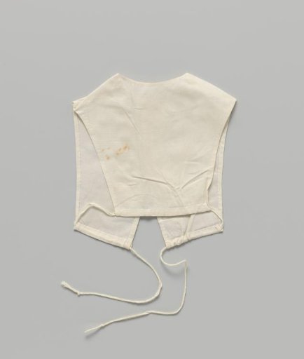Bodice of plain white textile