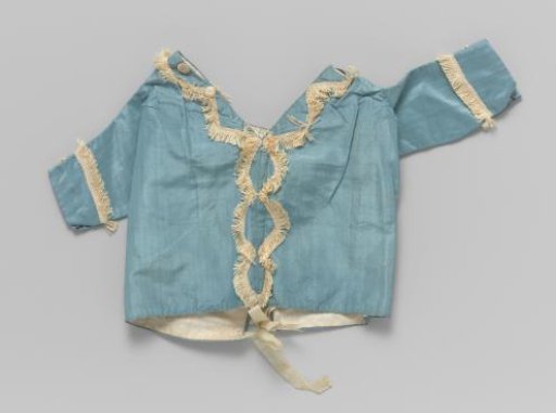Bodice of blue silk
