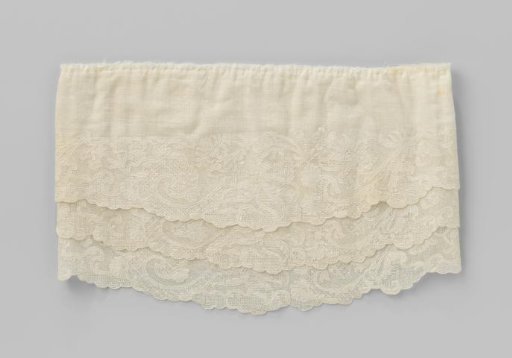 White sleeve with three layers of white cutwork lace