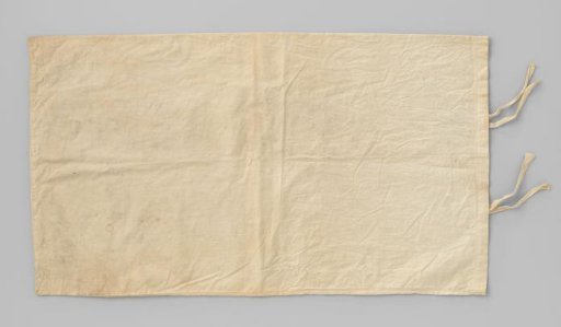 White pocket with embroidered initials "A du M"
