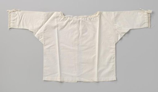 White baby jacket trimmed with strips of Valenciennes lace