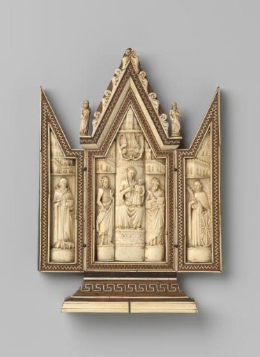 Triptych with Mary and Child, flanked by saints