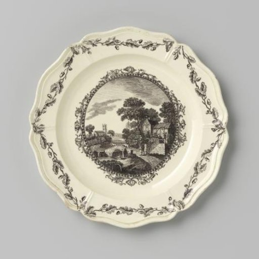 Plate with landscape